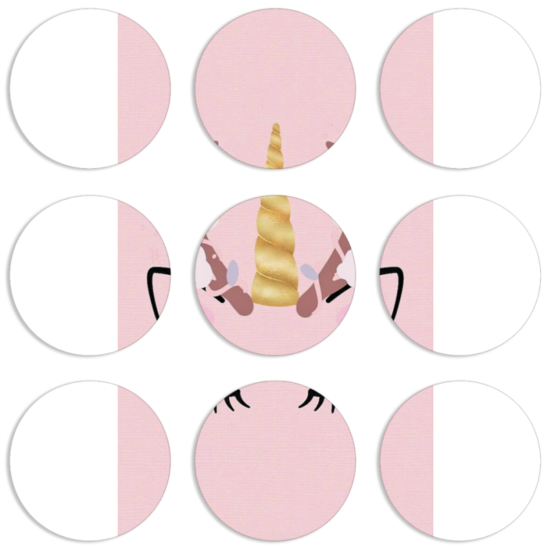 Магнитные фотопазлы круги d55 набор 9 штук 