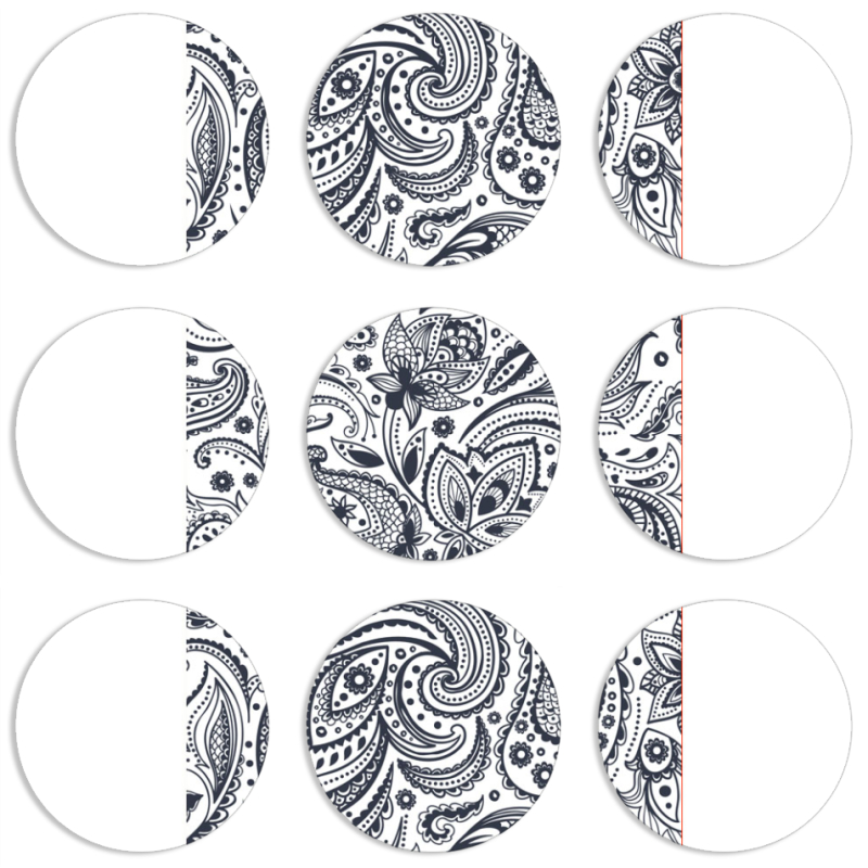 Магнитные фотопазлы круги d55 набор 9 штук 