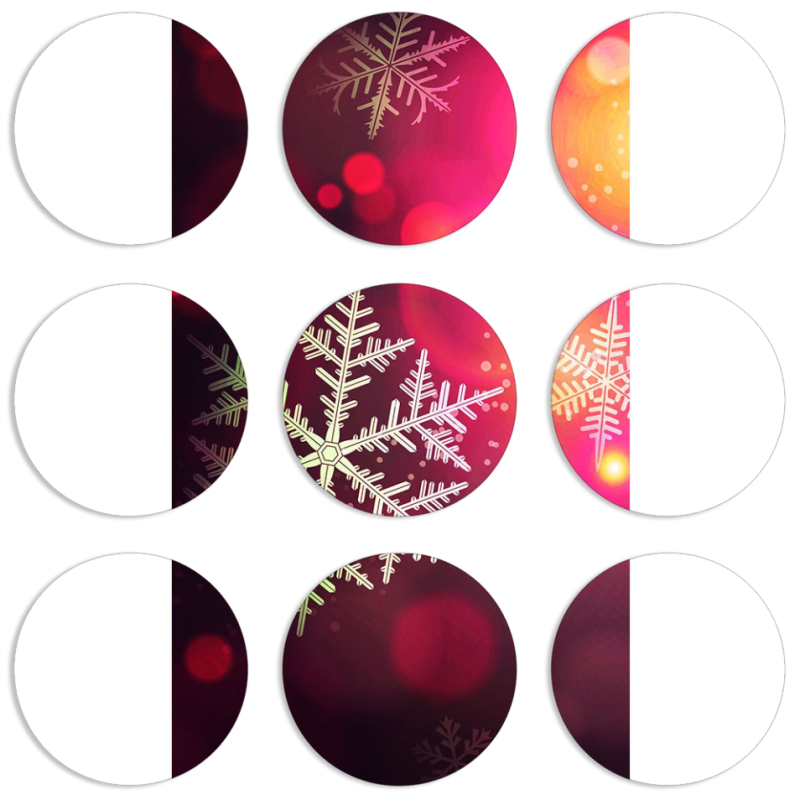 Магнитные фотопазлы круги d55 набор 9 штук 