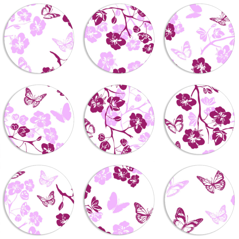 Магнитные фотопазлы круги d55 набор 9 штук 