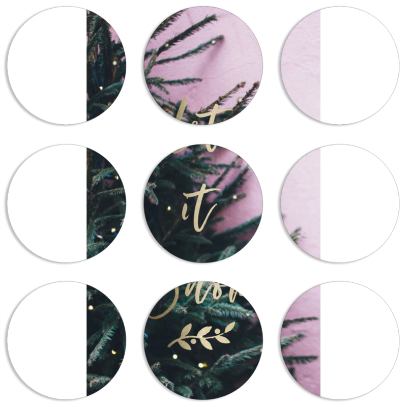 Магнитные фотопазлы круги d55 набор 9 штук 