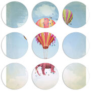 Магнитные фотопазлы круги d55 набор 9 штук 