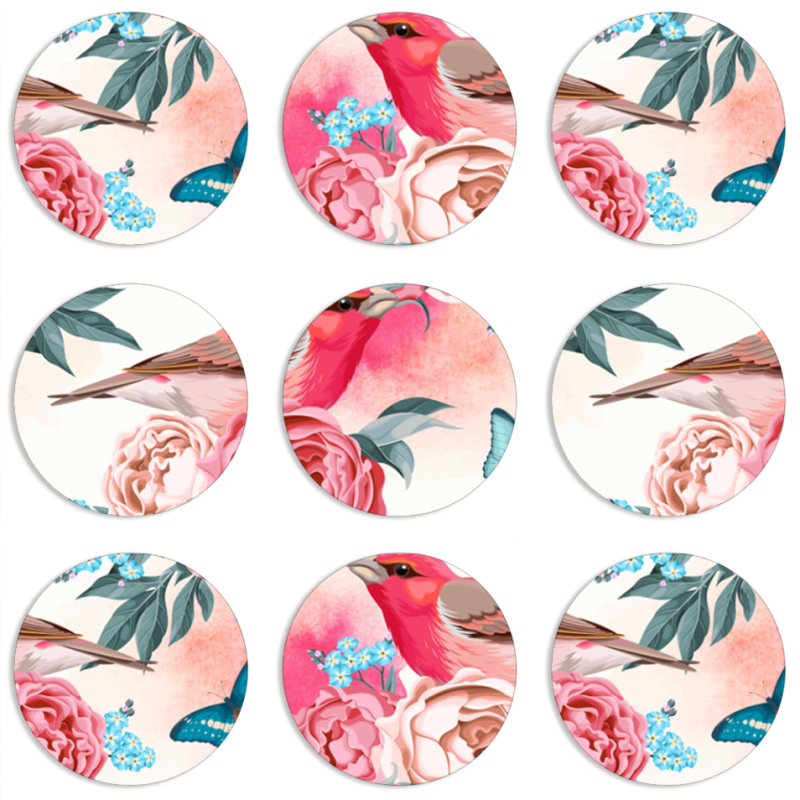 Магнитные фотопазлы круги d55 набор 9 штук 