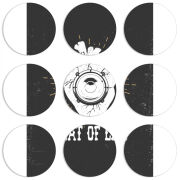 Магнитные фотопазлы круги d55 набор 9 штук 