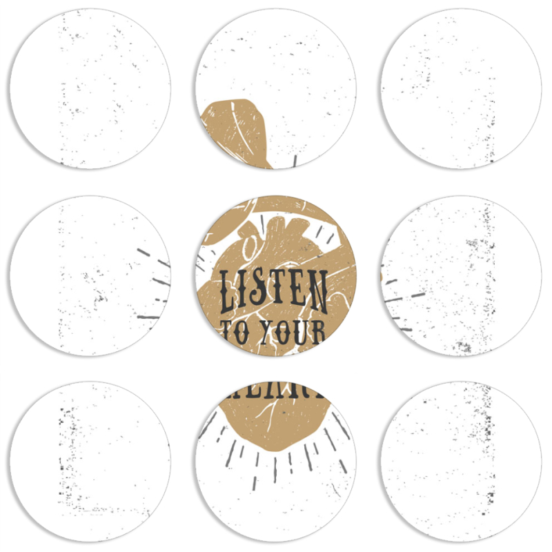 Магнитные фотопазлы круги d55 набор 9 штук 