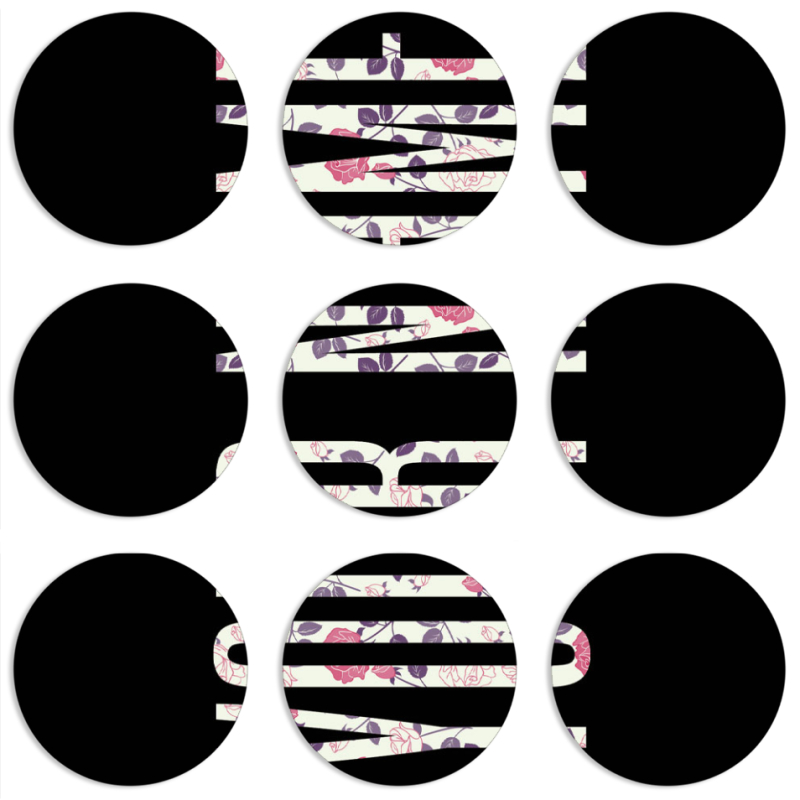 Магнитные фотопазлы круги d55 набор 9 штук 