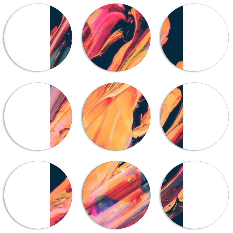 Магнитные фотопазлы круги d55 набор 9 штук 