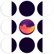 Магнитные фотопазлы круги d55 набор 9 штук Desert-Planet