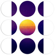 Магнитные фотопазлы круги d55 набор 9 штук 