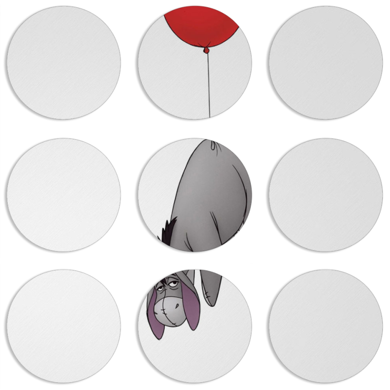 Магнитные фотопазлы круги d55 набор 9 штук 