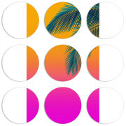 Магнитные фотопазлы круги d55 набор 9 штук 