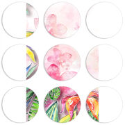 Магнитные фотопазлы круги d55 набор 9 штук 