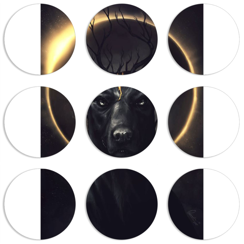 Магнитные фотопазлы круги d55 набор 9 штук 