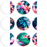 Магнитные фотопазлы круги d55 набор 9 штук flowers in the tropics