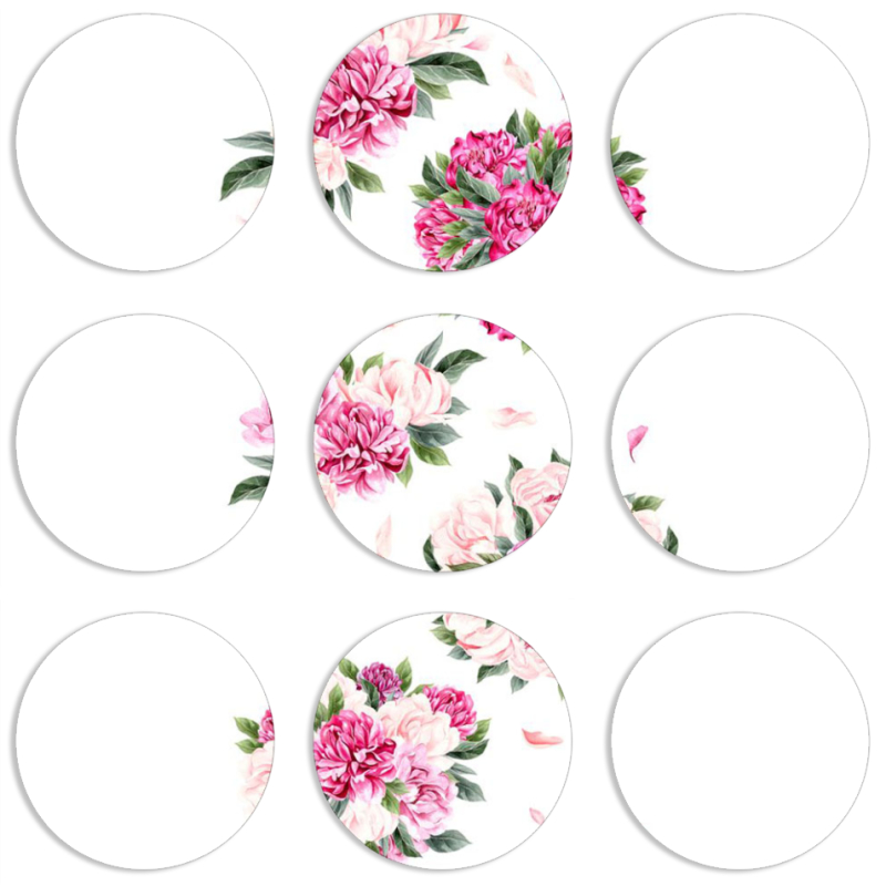 Магнитные фотопазлы круги d55 набор 9 штук 