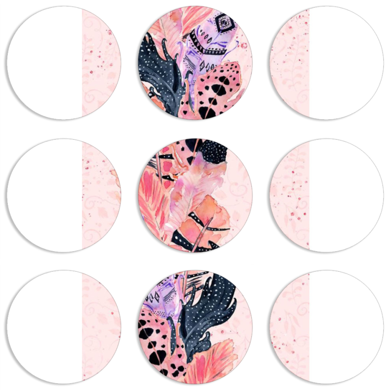 Магнитные фотопазлы круги d55 набор 9 штук 