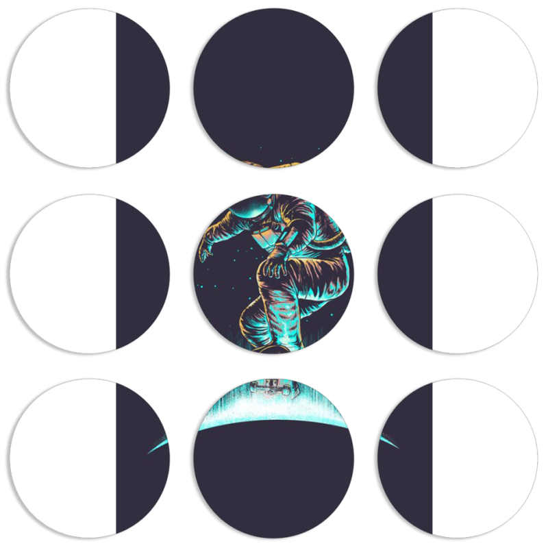 Магнитные фотопазлы круги d55 набор 9 штук 