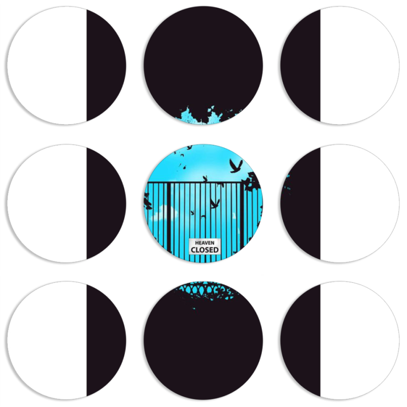 Магнитные фотопазлы круги d55 набор 9 штук 