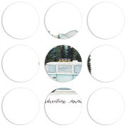 Магнитные фотопазлы круги d55 набор 9 штук 