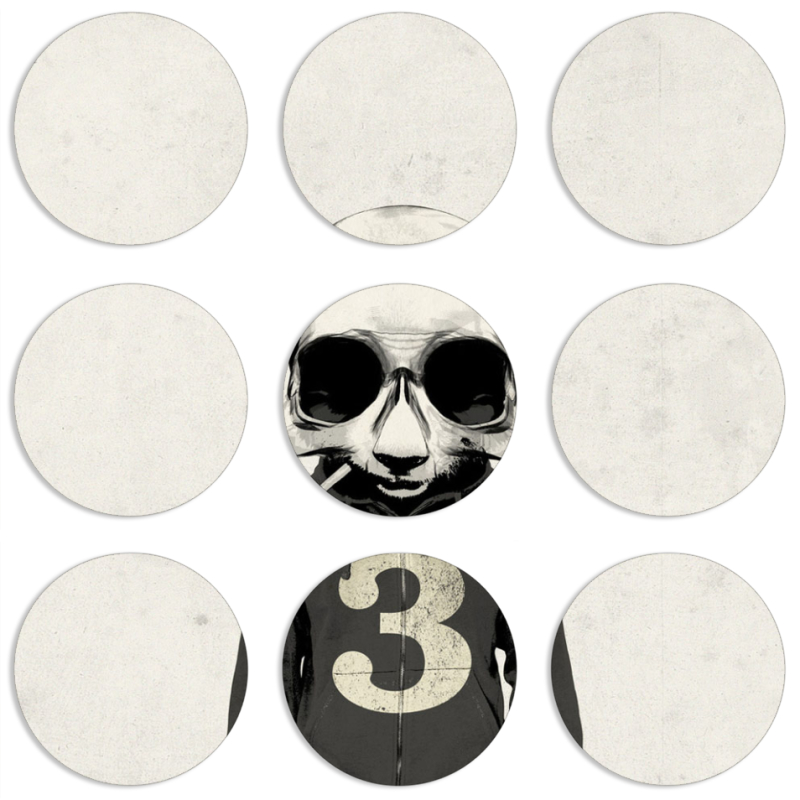 Магнитные фотопазлы круги d55 набор 9 штук 