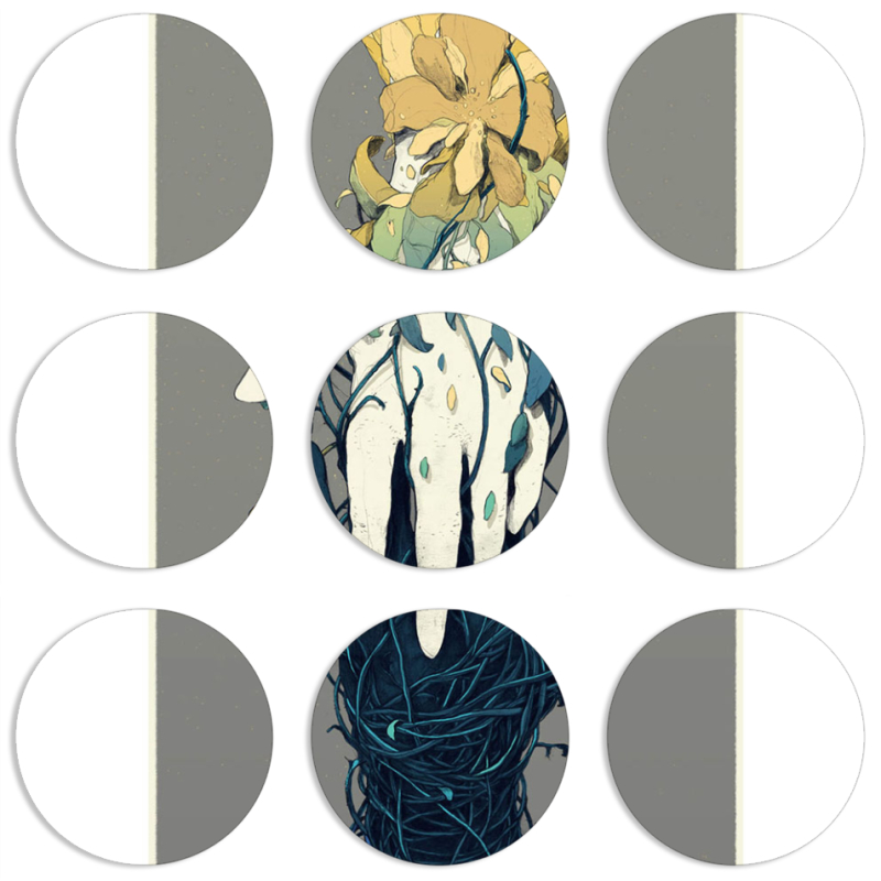 Магнитные фотопазлы круги d55 набор 9 штук Natures Hands