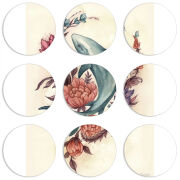 Магнитные фотопазлы круги d55 набор 9 штук 