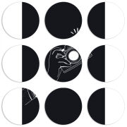 Магнитные фотопазлы круги d55 набор 9 штук 