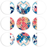 Магнитные фотопазлы круги d55 набор 9 штук 