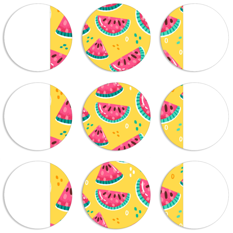 Магнитные фотопазлы круги d55 набор 9 штук 