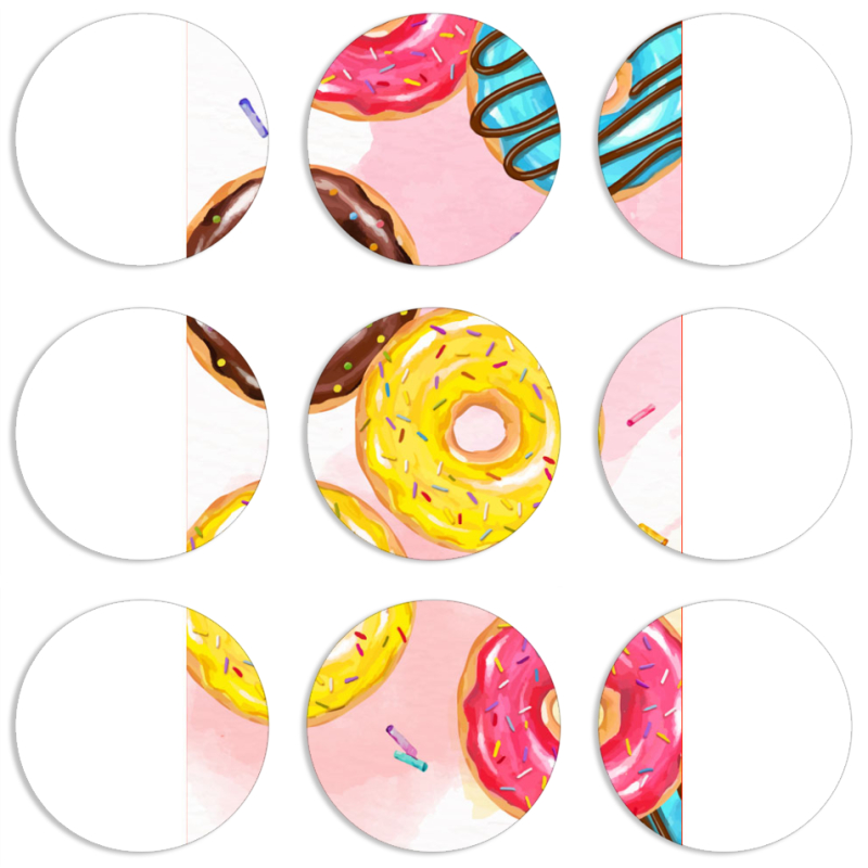 Магнитные фотопазлы круги d55 набор 9 штук 