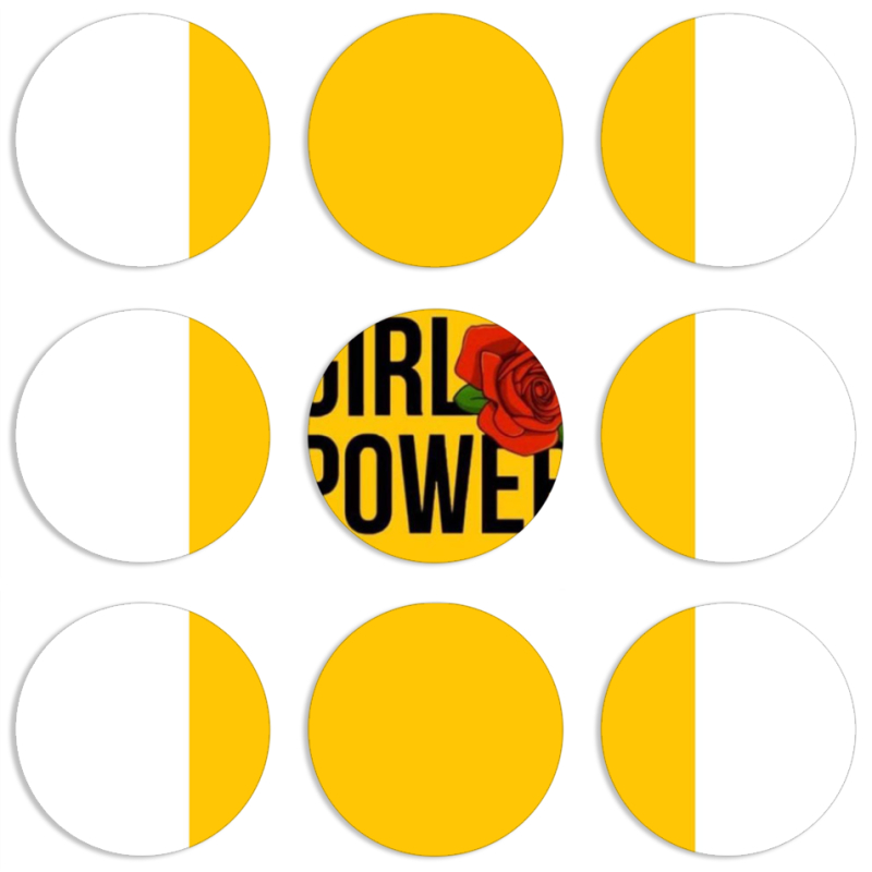 Магнитные фотопазлы круги d55 набор 9 штук 