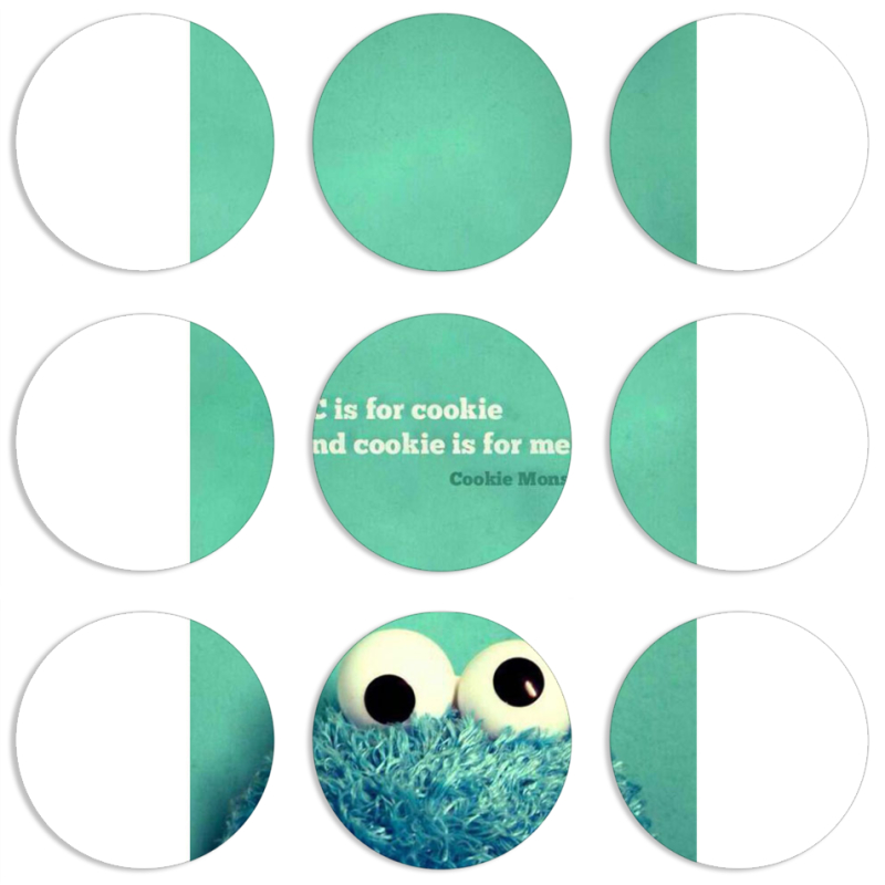 Магнитные фотопазлы круги d55 набор 9 штук 