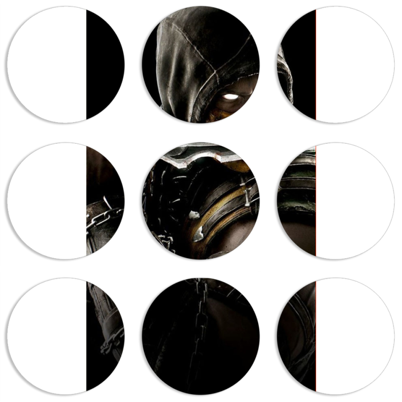 Магнитные фотопазлы круги d55 набор 9 штук 