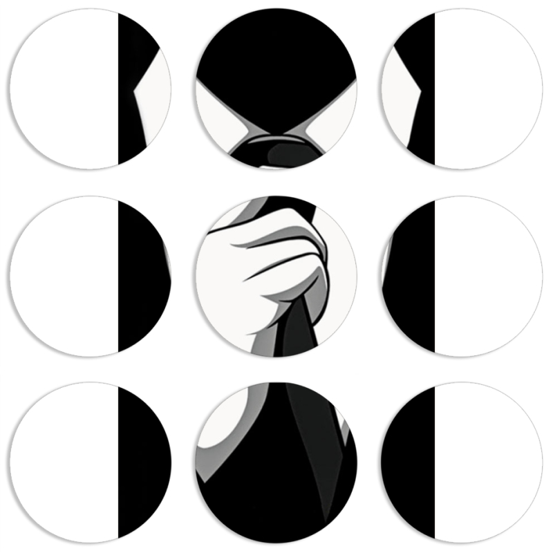 Магнитные фотопазлы круги d55 набор 9 штук Tie