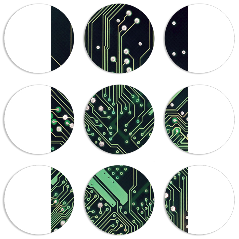 Магнитные фотопазлы круги d55 набор 9 штук Microchip