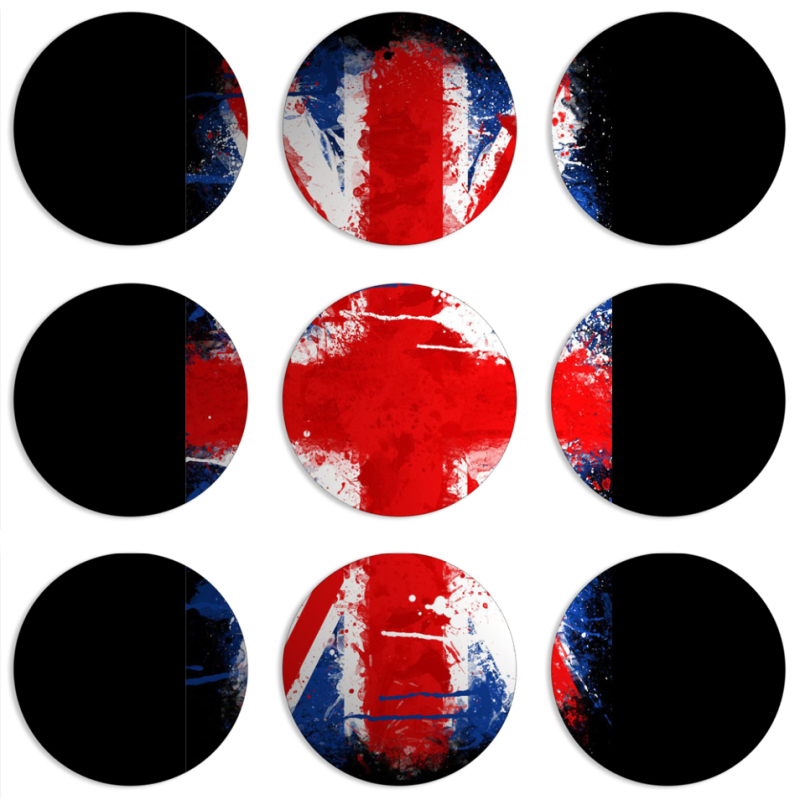 Магнитные фотопазлы круги d55 набор 9 штук 