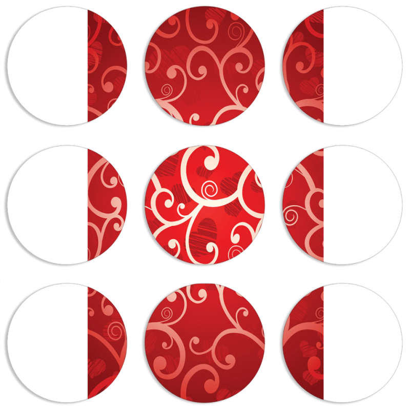 Магнитные фотопазлы круги d55 набор 9 штук 