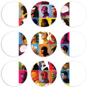 Магнитные фотопазлы круги d55 набор 9 штук 