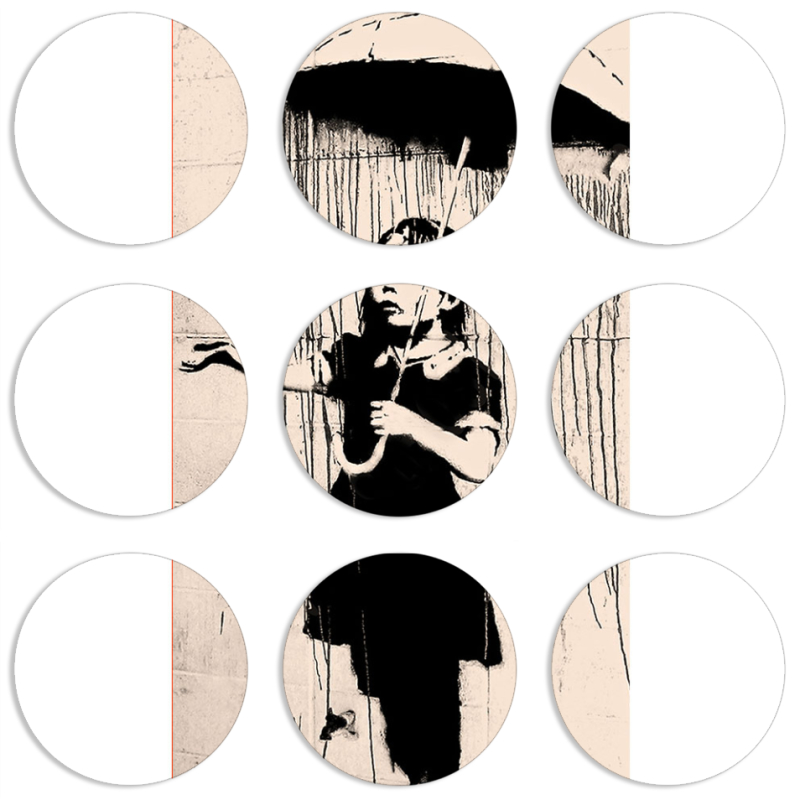 Магнитные фотопазлы круги d55 набор 9 штук 