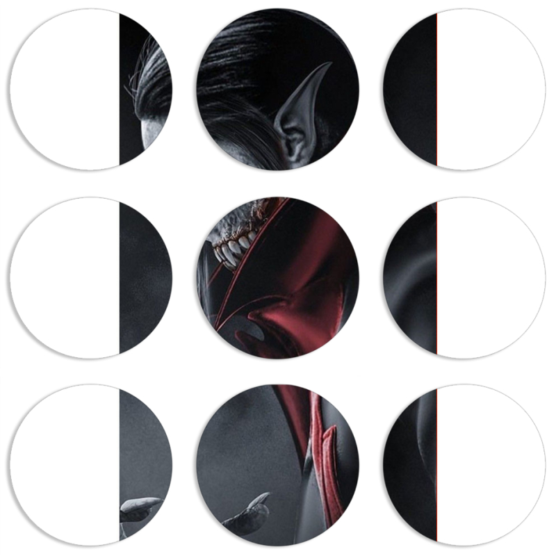 Магнитные фотопазлы круги d55 набор 9 штук 