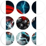 Магнитные фотопазлы круги d55 набор 9 штук 