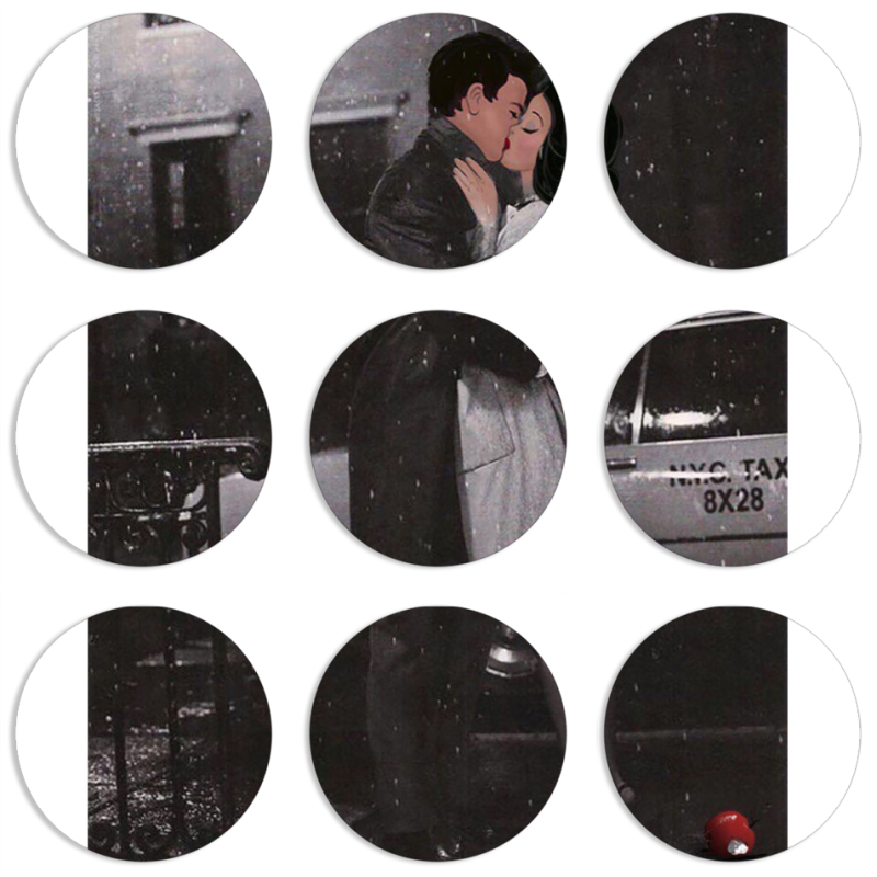 Магнитные фотопазлы круги d55 набор 9 штук 