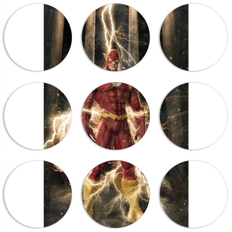 Магнитные фотопазлы круги d55 набор 9 штук 