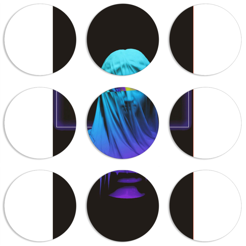 Магнитные фотопазлы круги d55 набор 9 штук 