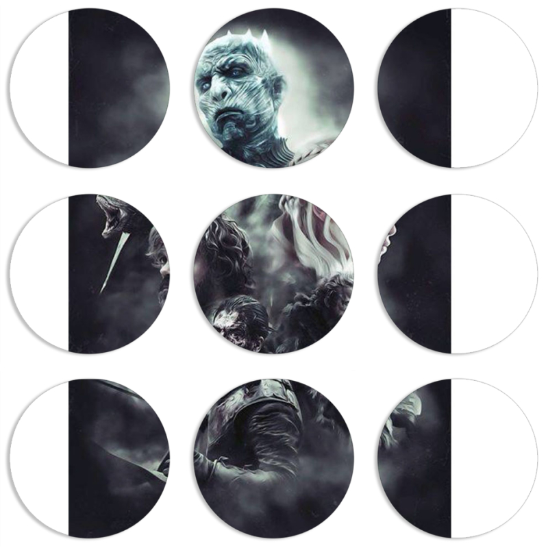 Магнитные фотопазлы круги d55 набор 9 штук 