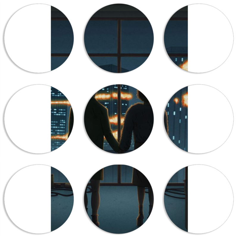 Магнитные фотопазлы круги d55 набор 9 штук 