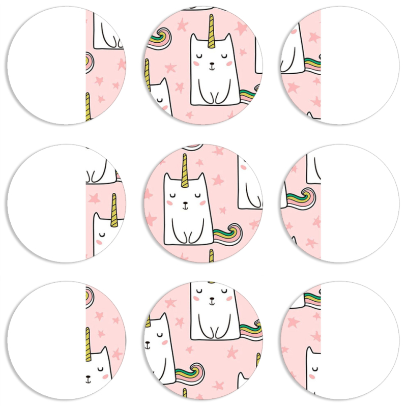 Магнитные фотопазлы круги d55 набор 9 штук 