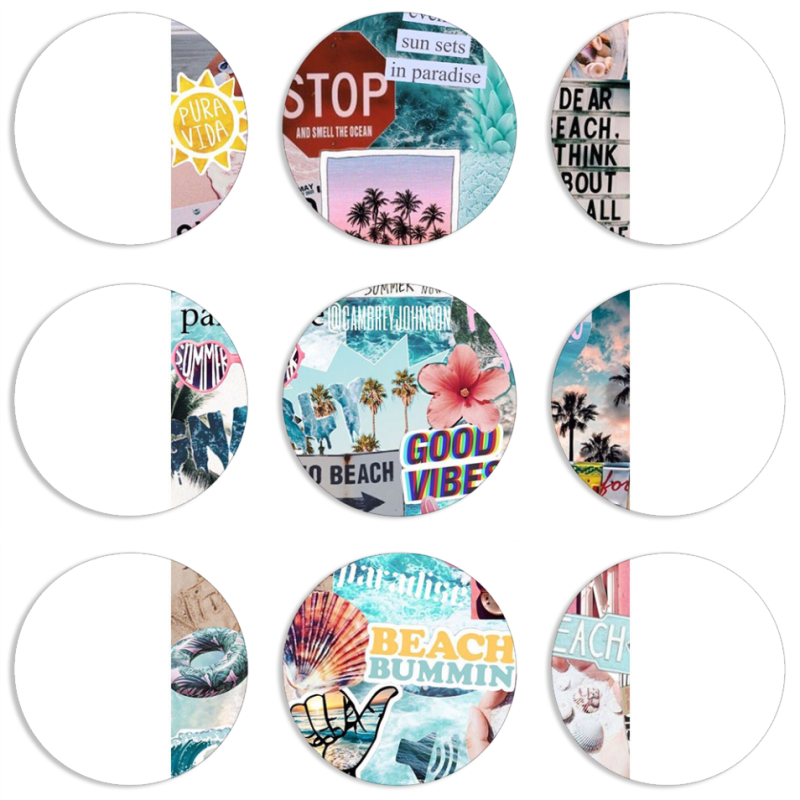 Магнитные фотопазлы круги d55 набор 9 штук 