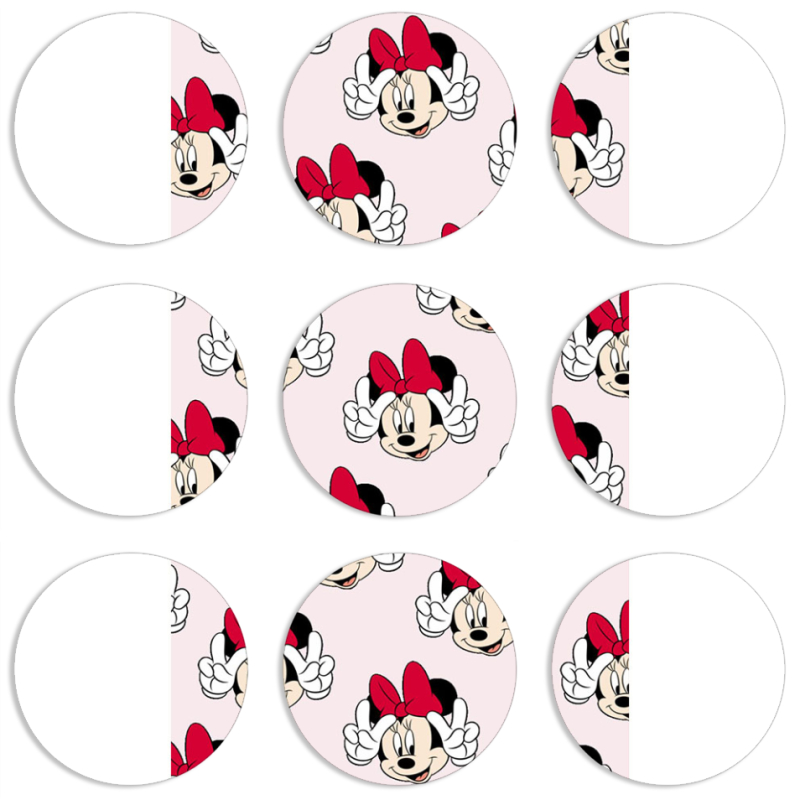 Магнитные фотопазлы круги d55 набор 9 штук 