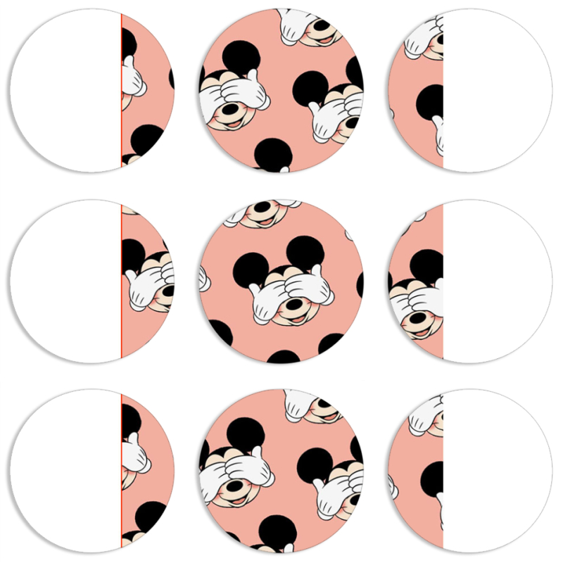 Магнитные фотопазлы круги d55 набор 9 штук 